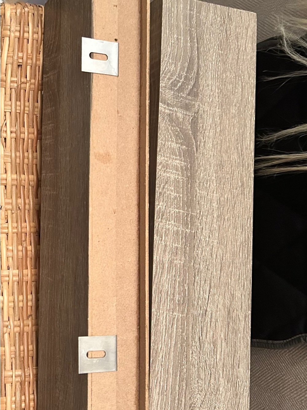 New 2 Neutral Gray Wall Display Floating Shelves & Hardware